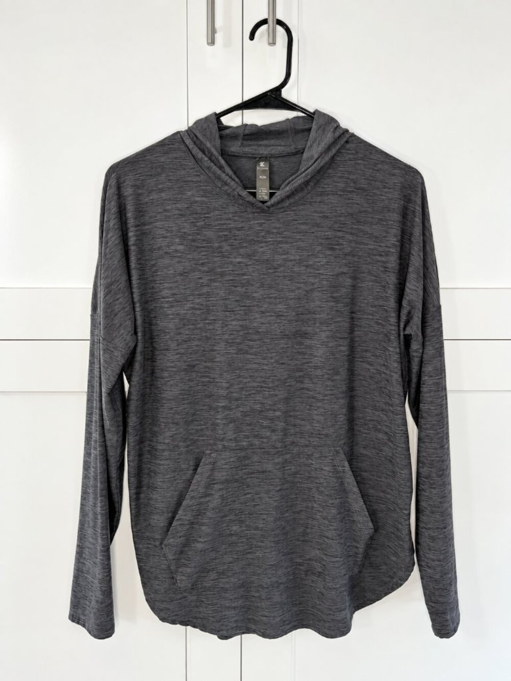 Kyodan Women's Charcoal Gray Lightweight Hooded Pullover Hoodie – Size M/M